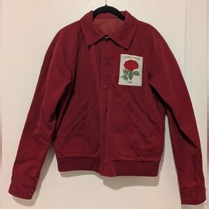 Kent Curwen Rose Patch Bomber Jacket Reversible